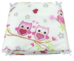 Deseda Aparatori laterale protectii laterale pat pufoase 120x60 cm h39cm deseda bufnite cu roz