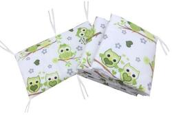 Deseda Aparatori laterale protectii laterale pat pufoase 140x70 cm h39cm deseda bufnite cu verde