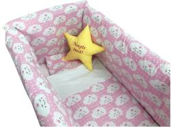 Deseda Aparatori laterale protectii pat 120x60 cm deseda maxi norisori pe roz