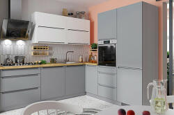 Black Red White Ъглова кухня IRIS - 260*225 - gray (K10-FB_NAR3_BBL-BAL/SZG/BISM/FER)