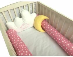 Deseda Aparatori laterale protectii pat cu bumper 120x60 cm deseda somn usor puisor roz