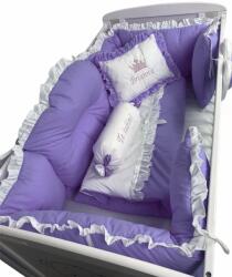 Deseda Lenjerie de pat bebelusi 140x70 cm 8 piese deseda regal violet Lenjerii de pat bebelusi‎, patura bebelusi