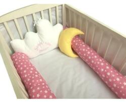 Deseda Aparatori laterale protectii pat cu bumper 140x70 cm deseda somn usor puisor roz