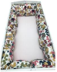 Deseda Set pernute pufoase aparatori laterale protectii pat 120x60 cm deseda elefantei maro