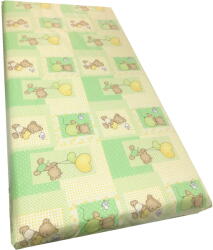 Deseda Cearsaf cu elastic pe colt 140x70 cm cu imprimeu - ursi pe verde Lenjerii de pat bebelusi‎, patura bebelusi