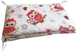 Deseda Aparatori laterale protectii laterale pat pufoase 120x60 cm h35cm deseda bufnite cu rosu