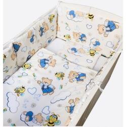 Deseda Aparatori laterale protectii laterale pat pufoase 120x60 cm h35cm deseda ursuleti cu albinute pe crem