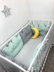 Deseda Set 6 aparatori patut pernute norisori cu luna deseda verde pat 120x60 cm
