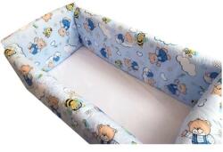 Deseda Aparatori laterale protectii pat 120x60 cm deseda maxi ursi cu albine pe albastru