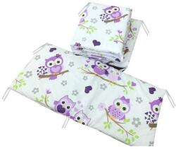 Deseda Aparatori laterale protectii laterale pat pufoase 140x70 cm h39cm deseda bufnite cu violet