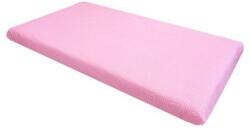 Deseda Cearsaf cu elastic pe colt cu imprimeu bulinute roz-120*60 cm Lenjerii de pat bebelusi‎, patura bebelusi