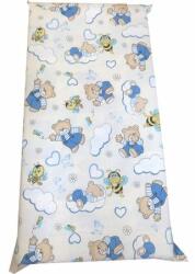 Deseda Cearsaf cu elastic pe colt 120x60 cm cu imprimeu - ursi cu albine pe alb Lenjerii de pat bebelusi‎, patura bebelusi