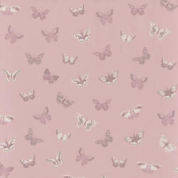  Caselio Girl Power 100915000 Gyerekszobai natur pillangók rózsaszín lila/orgona szürke meleg fehér dekoranyag (GPW100915000)