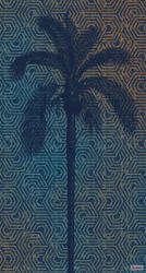  Komar Heritage Edition 1, HX3-012 Silhoutte geometrikus alapon pálmafa sziluettje digitális nyomat (HX3-012)