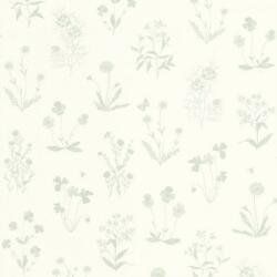  Diszkrét virággyűjtemény - kecses virágok törtfehér szürkéskék tapéta (87626209)