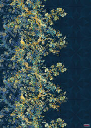  Komar Heritage Edition 1, HX4-025 Nocturne geometrikus alapon virágfolyam (girland) digitális nyomat (HX4-025)
