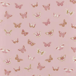  Caselio Girl Power 100914000 Gyerekszobai natur pillangók rózsaszín pink konyakszín meleg fehér dekoranyag (GPW100914000)