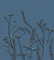  Casadeco Natura 83936484 PANORAMIQUE FIELD Natur Stilizált mezei virágok növények 3D kék árnyalatok barna falpanel (83936484)