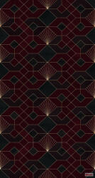  Komar Heritage Edition 1, HX3-010 Coquilles Rouges "Piros Kagyló" geomerikus minta digitális nyomat (HX3-010)