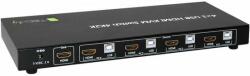 Techly Comutator Techly HDMI / 4x1 USB, KVM, Audio 4Kx2K, Negru (028702)