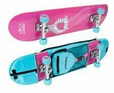 Hudora Skateboard copii cu rucsac Hudora, culoare roz-albastru , ABEC 3 (12172) Skateboard