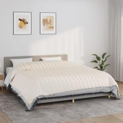 vidaXL Pătură cu greutăți, crem deschis, 220x260 cm, 11 kg, textil (350766) Patura