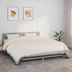 vidaXL Pătură cu greutăți, crem deschis, 235x290 cm, 15 kg, textil (350769) Patura