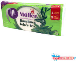 Müller Papírzsebkendõ 4 rétegű 100 db/csomag Bambusz-fehér tea illatú Müller (42603) - nyomtassotthon