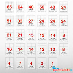 A-series Etikett címke, 70x25, 4mm, 100 lap, 33 címke/lap A-Series (37709) - nyomtassotthon