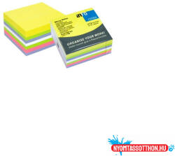 Info Notes Jegyzettömb öntapadó, 75x75mm, 400lap, 5654-80 Info Notes Brilliant mix sárga, zöld, lila, pink (42676) - nyomtassotthon