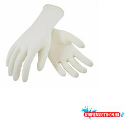 GMT Gumikesztyű latex púderes XL 100 db/doboz, GMT Super Gloves fehér (979849) - nyomtassotthon