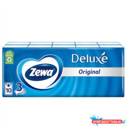 Zewa Papírzsebkendõ 3 rétegű 10 x 10 db/csomag Zewa Deluxe illatmentes (45256) - nyomtassotthon