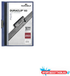 DURABLE Klip mappa 60lap Durable Duraclip(R), sötétkék (DU220907)