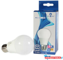 BLUE LIGHT Led 8W A60, E27 806 lm 4000k Blue Light (LEDBL852) - nyomtassotthon