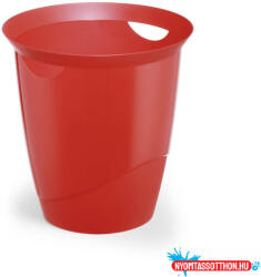 Durable Papírkosár 16l, Durable Trend, áttetszõ piros (DU1701710003)