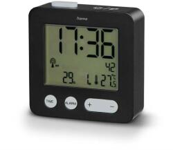 Hama Hama - Ébresztőóra LCD kijelzővel és hőmérővel 2xAAA fekete HM0096 (HM0096)