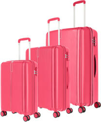 Travelite Vaka ciklámen 4 kerekű 3 részes bőrönd szett (76440-19)