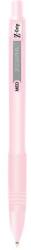 Golyóstoll, 0, 27 mm, nyomógombos, rózsaszín tolltest, ZEBRA "Z-Grip Pastel", kék