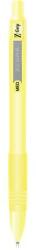 Golyóstoll, 0, 27 mm, nyomógombos, sárga tolltest, ZEBRA "Z-Grip Pastel", kék