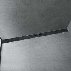 Hansgrohe RainDrain Flex oldalfal mellé zuhanylefolyó 100 cm, vágható, matt fekete 56053670 (56053670)