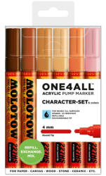 MOLOTOW Set de markere acrilice ONE4ALL 227HS Character-Set, 6 buc (MLW113)
