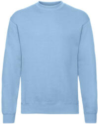 Fruit of the Loom Uniszex Pulóver Hosszú ujjú Fruit of the Loom Classic Set In Sweat - XL, Ég kék