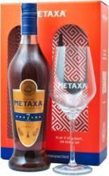 Metaxa 7* + 1 Pohárral 40% 0, 7L ajándékcsomagolás 1 pohárral