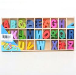 Magic Toys Színes ABC betűk fából 130db-os szett fa tárolóban (MKL549455)