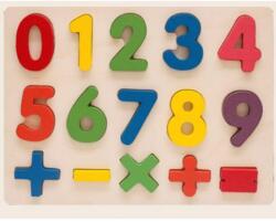 Magic Toys Színes fa formaillesztő puzzle számokkal 15db-os készlet (MKM762385)