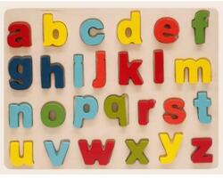 Magic Toys Színes fa formaillesztő puzzle ABC kisbetűkkel 26db-os készlet (MKM762376)