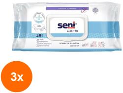 Seni Care Set 3 x 48 Servetele Umede Igienice Incontenenta, cu Capac pentru Adulti - Seni Care (ROC-3xBEMSCO00223)