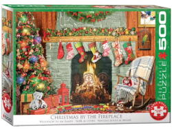 EUROGRAPHICS 500 db-os puzzle - Christmas by the Fireplace (6500-5502) (6500-5502)