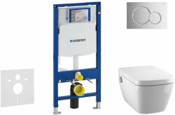 Geberit Duofix - Modul pentru WC suspendat cu clapetă Sigma01, crom lucios + Tece One - toaletă cu funcție bideu și capac, Rimless, SoftClose 111.300. 00.5 NT2 (111.300.00.5 NT2)