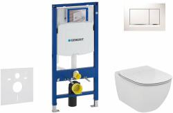 Geberit Duofix - Modul pentru WC suspendat cu clapetă Sigma30, alb/crom lucios + Ideal Standard Tesi - WC și capac Rimless, SoftClose 111.300. 00.5 NE5 (111.300.00.5 NE5)